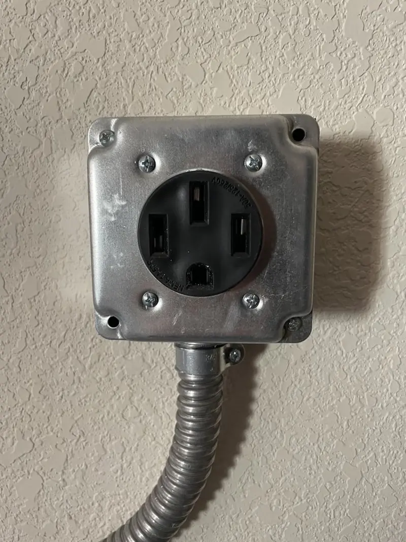 NEMA 14-50 outlet installed for Smart Home Electrical in Ohio